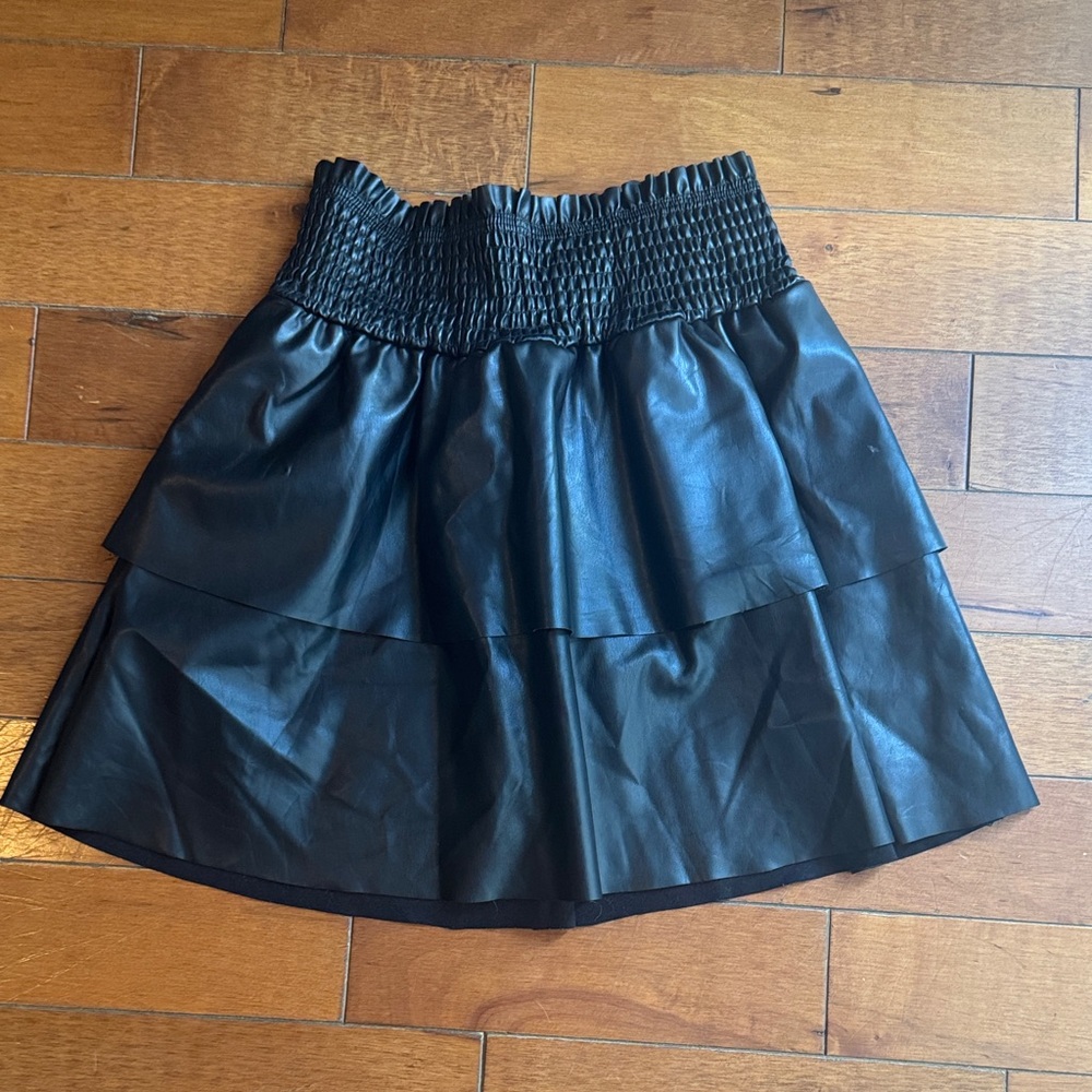 VICI Black Leather Skirt